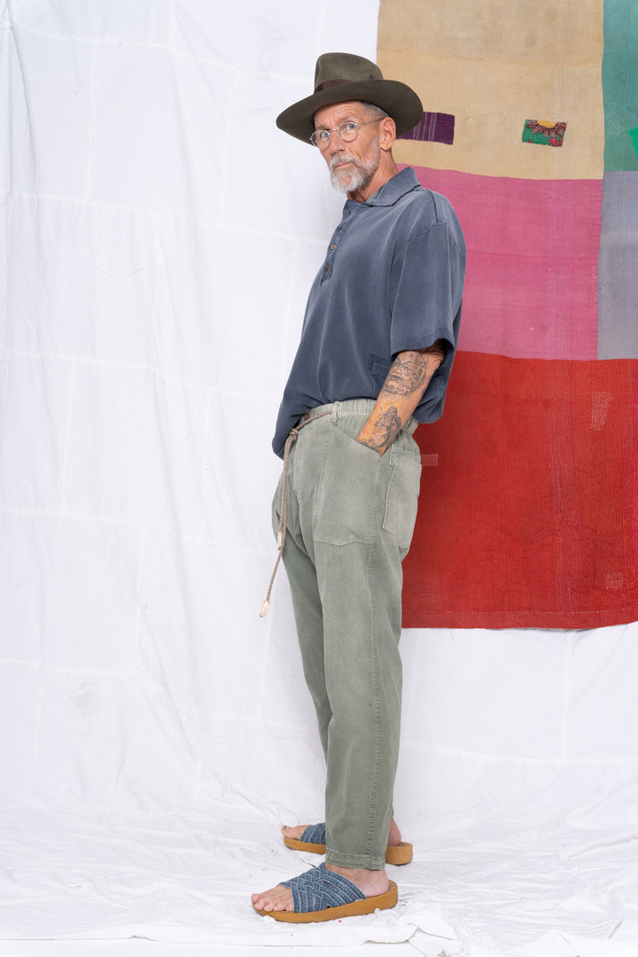P38 8 oz 100% Hemp Sun Faded Dye Army Green