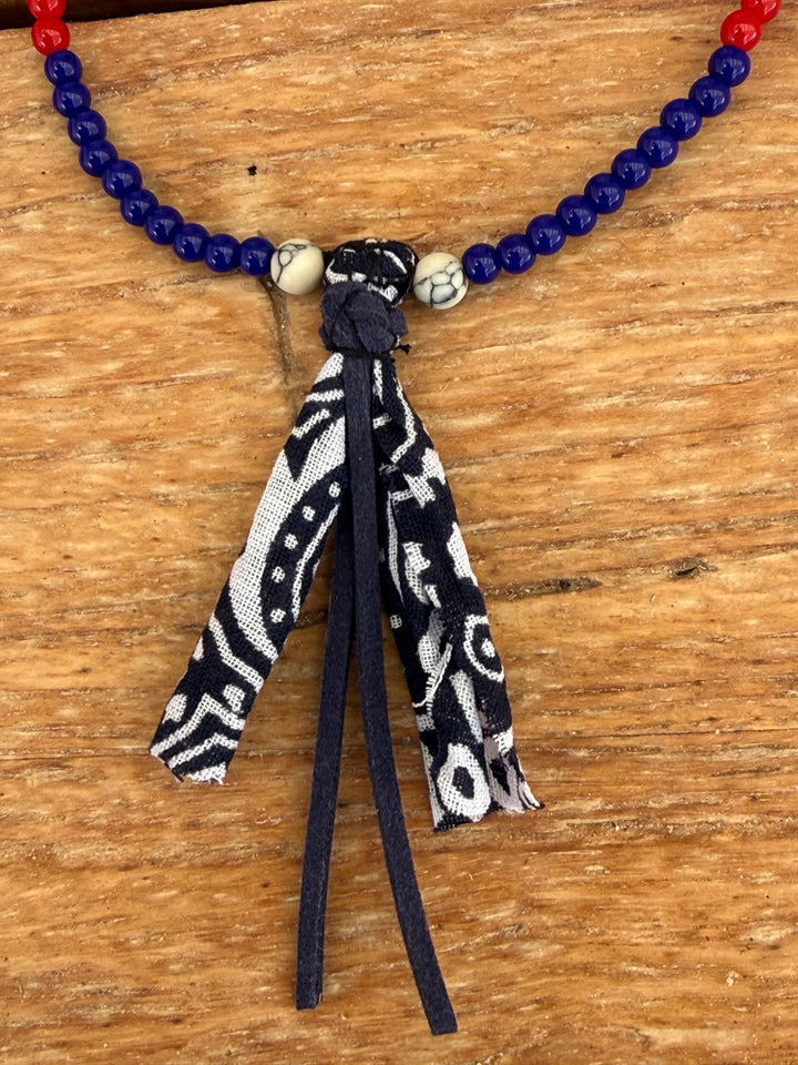 Beads Necklace Blue