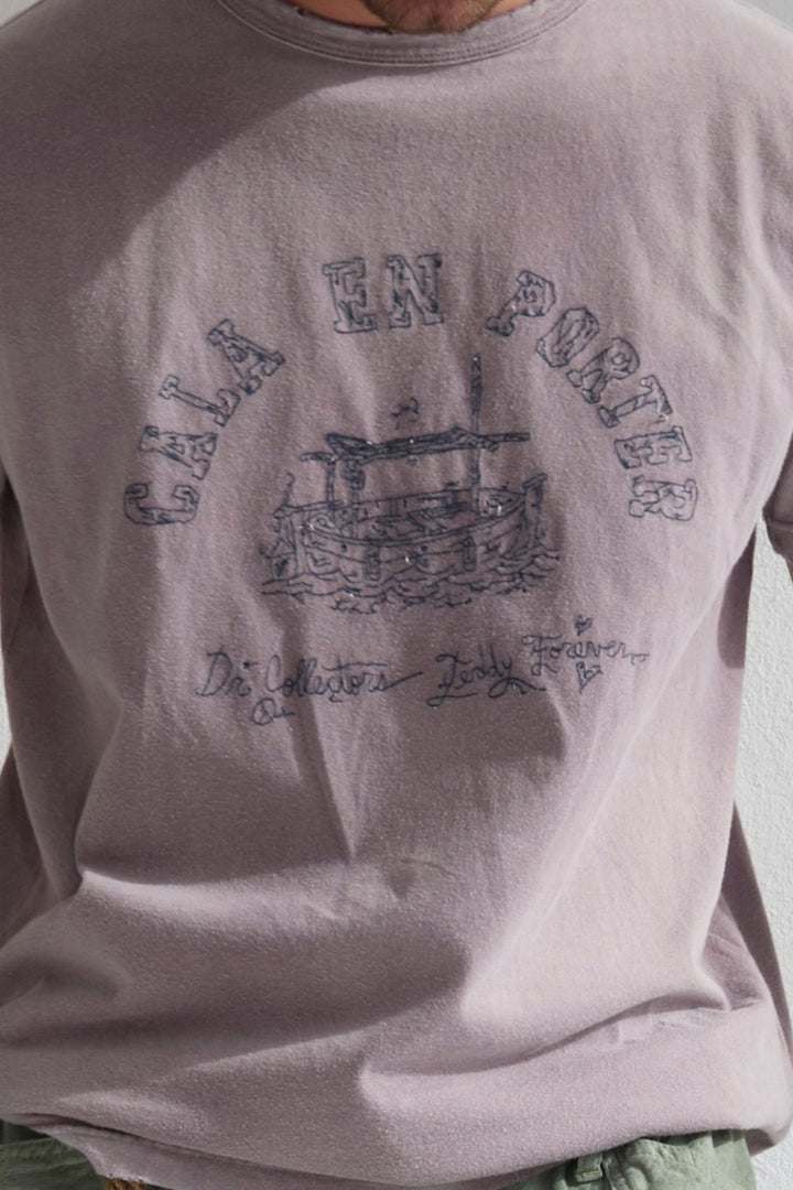 Model T. Recycled Cala N Porter Jersey 100% Cotton Sun Faded Dye Dusty Orchid
