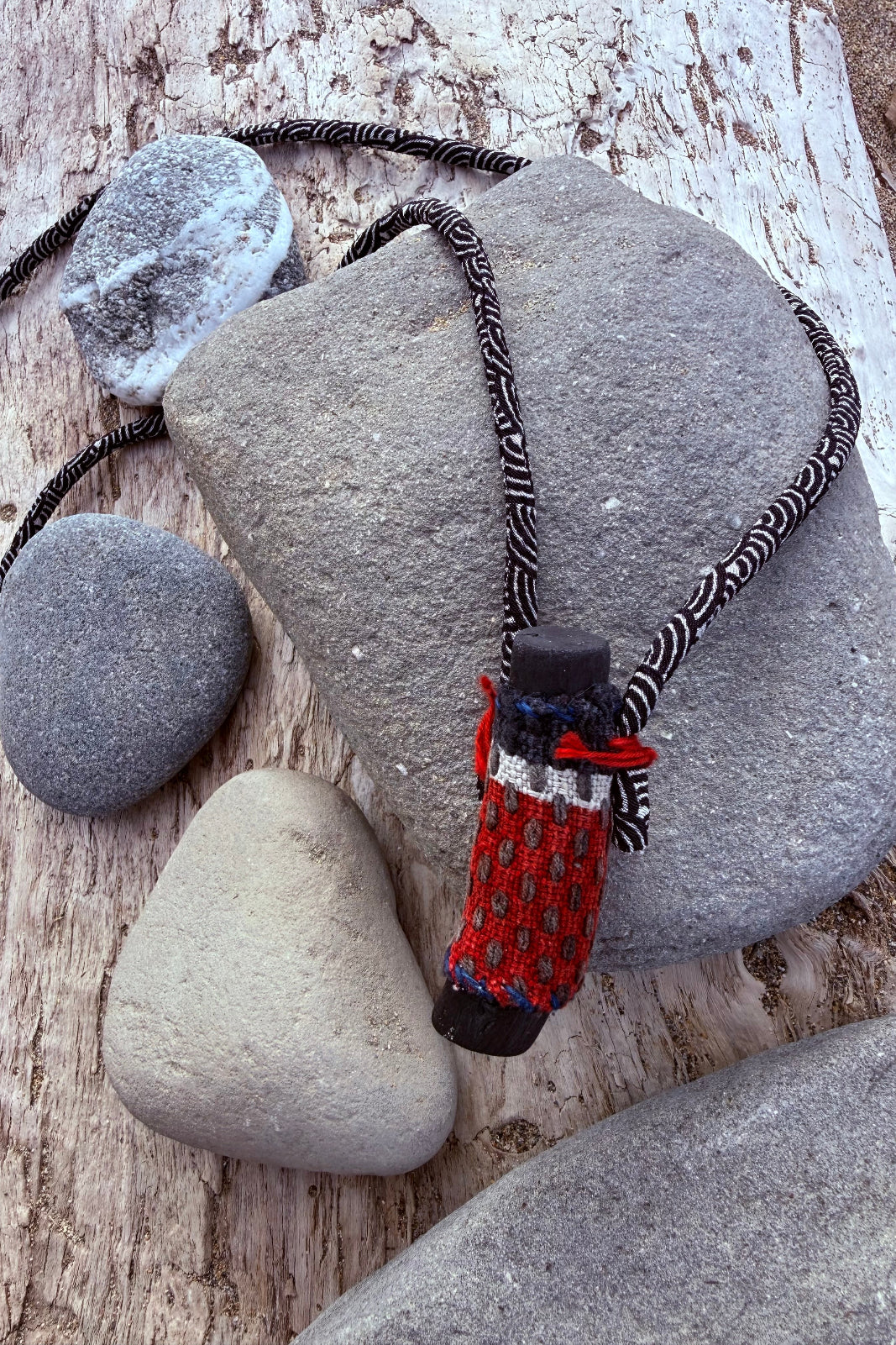 Kofu-Mini-Eda - Long Necklace - Small Charcoal