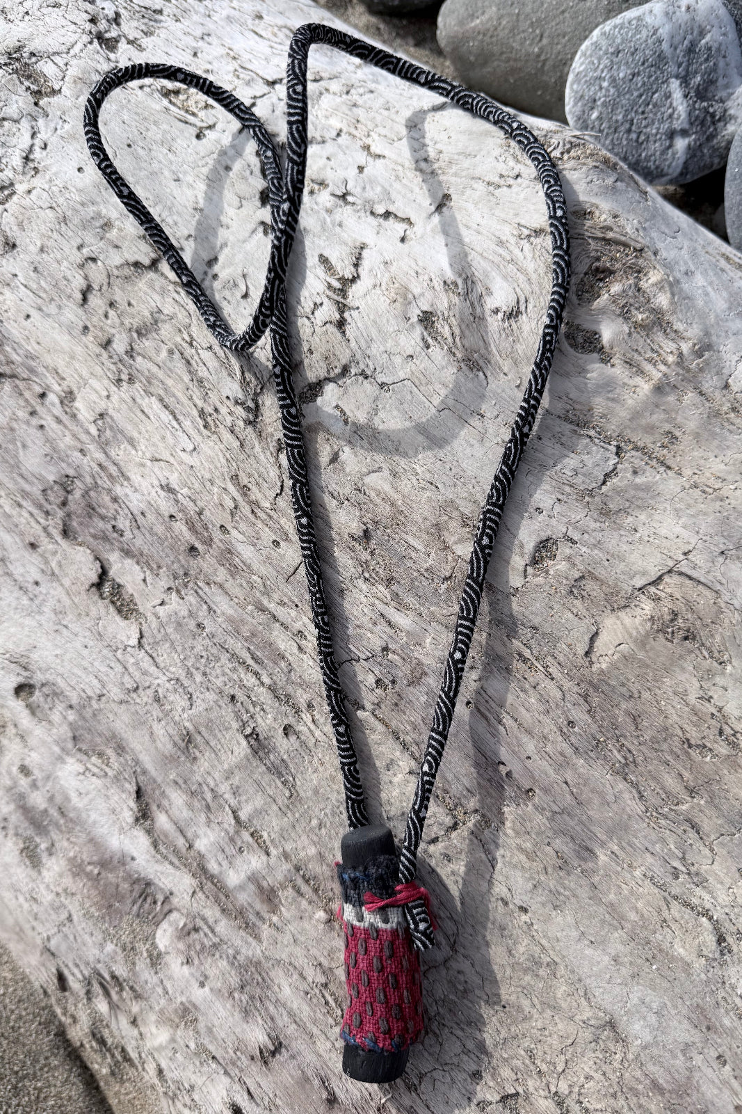 Kofu-Mini-Eda - Long Necklace - Small Charcoal