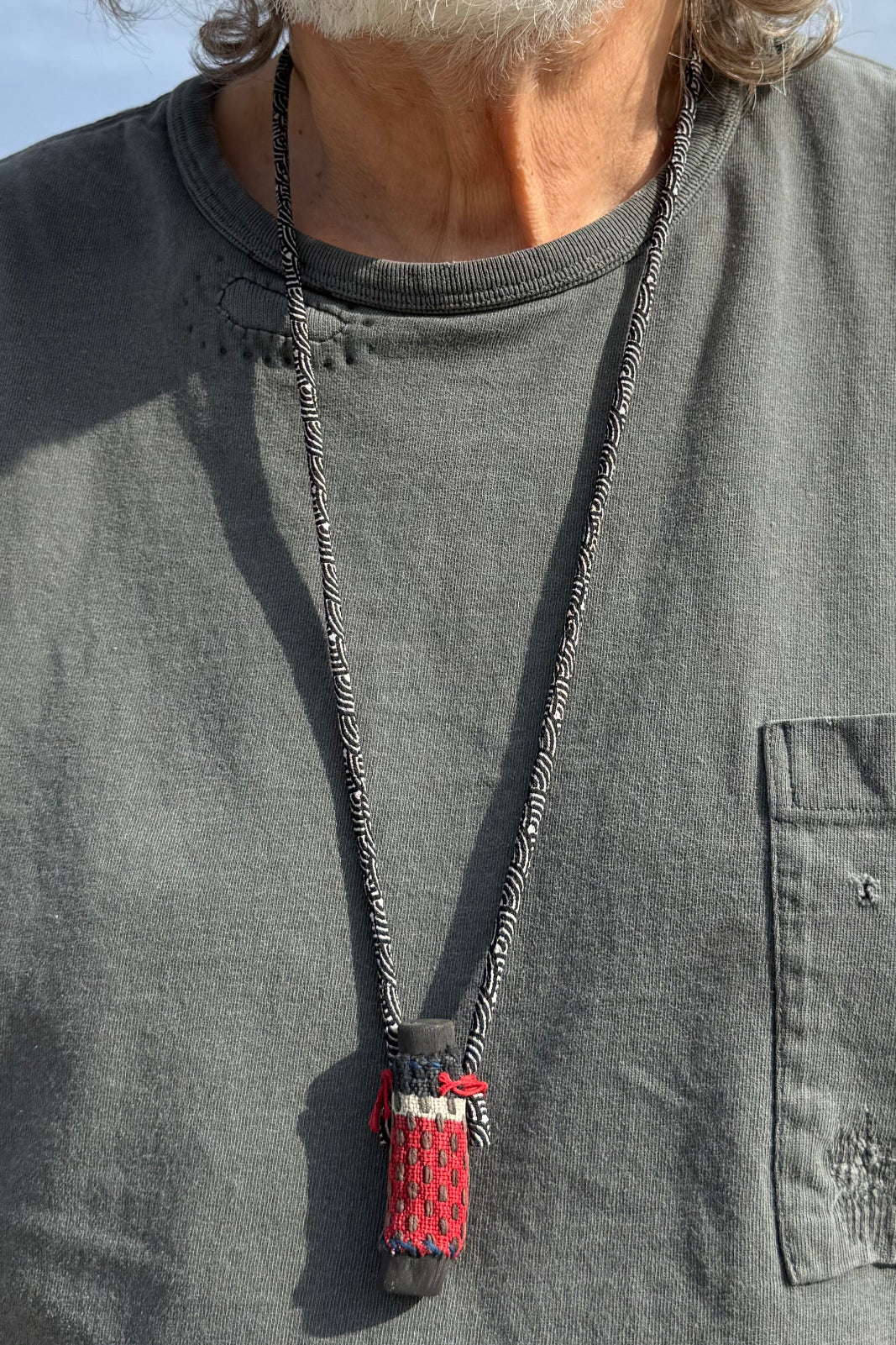 Kofu-Mini-Eda - Long Necklace - Small Charcoal