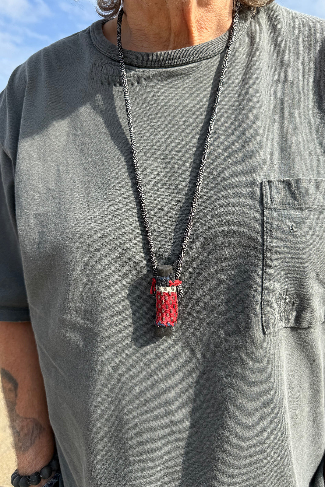 Kofu-Mini-Eda - Long Necklace - Small Charcoal