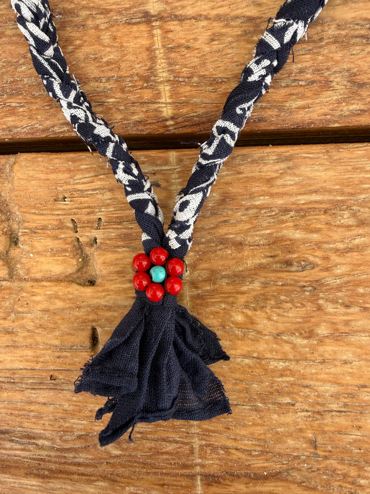bandana necklace navy