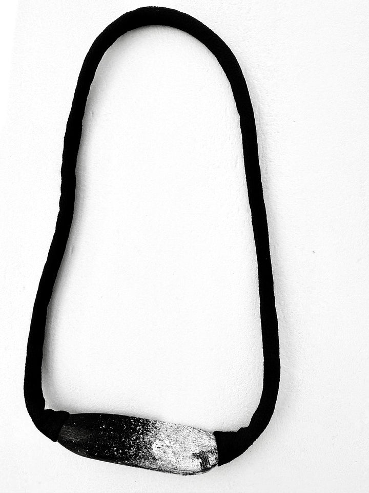 Nagewa-Kin-Palla Faceted Silver Leaf Necklace