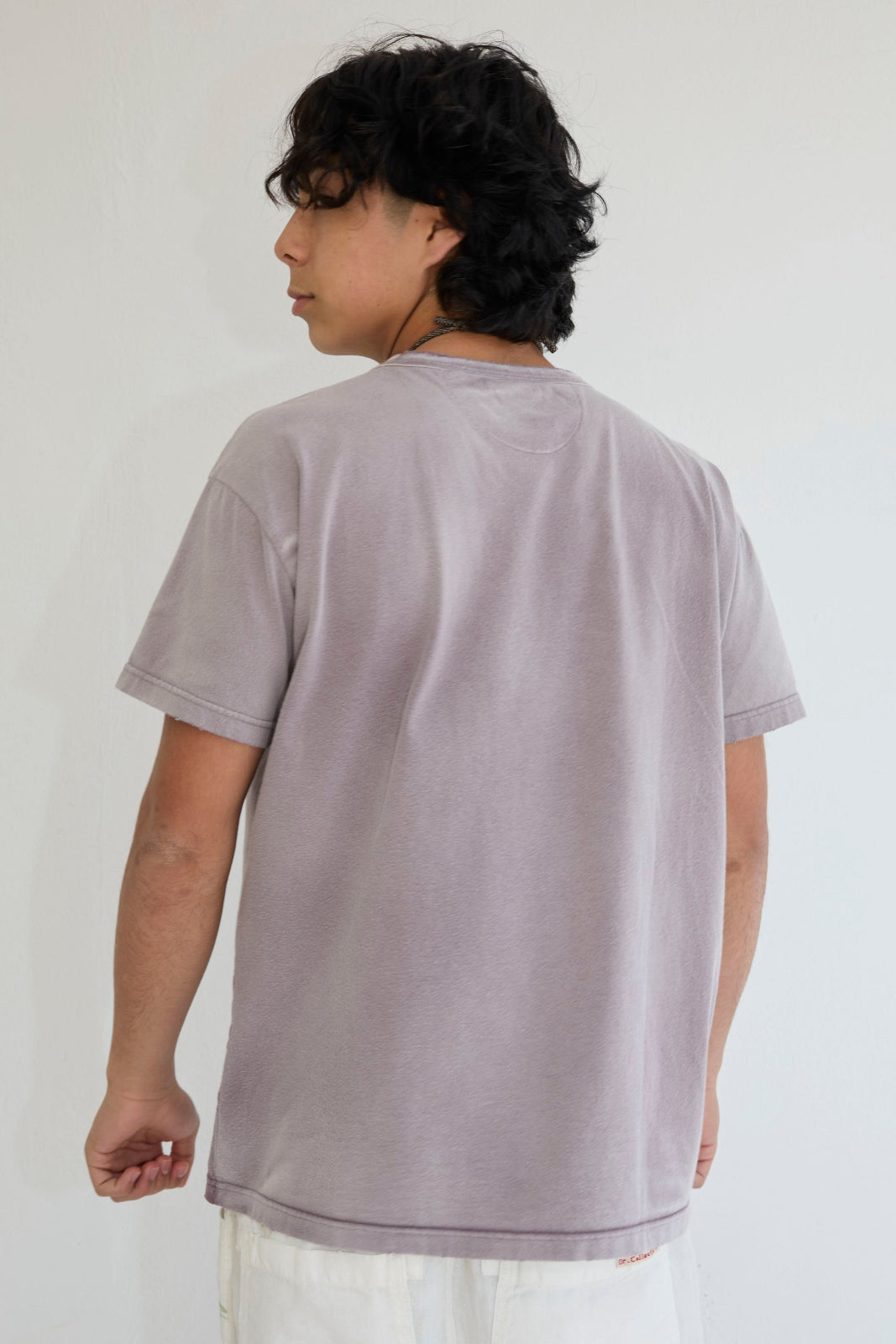 Model T. Recycled Jersey 100% Cotton Sun Faded Dye Dusty Orchid