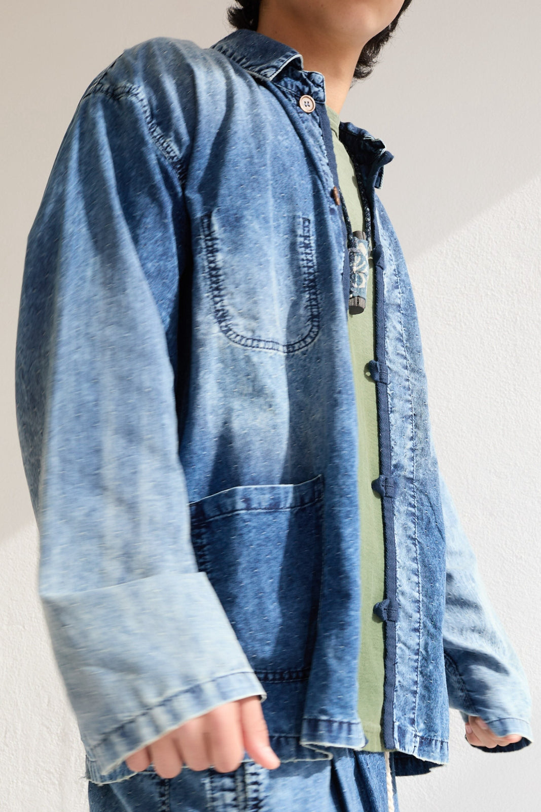 New Saigon 6oz 100% Cotton Indigo Sun Faded