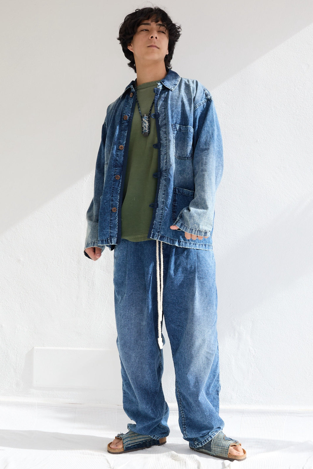 P43 Kyoto 6oz 100% Cotton Indigo Sun Faded