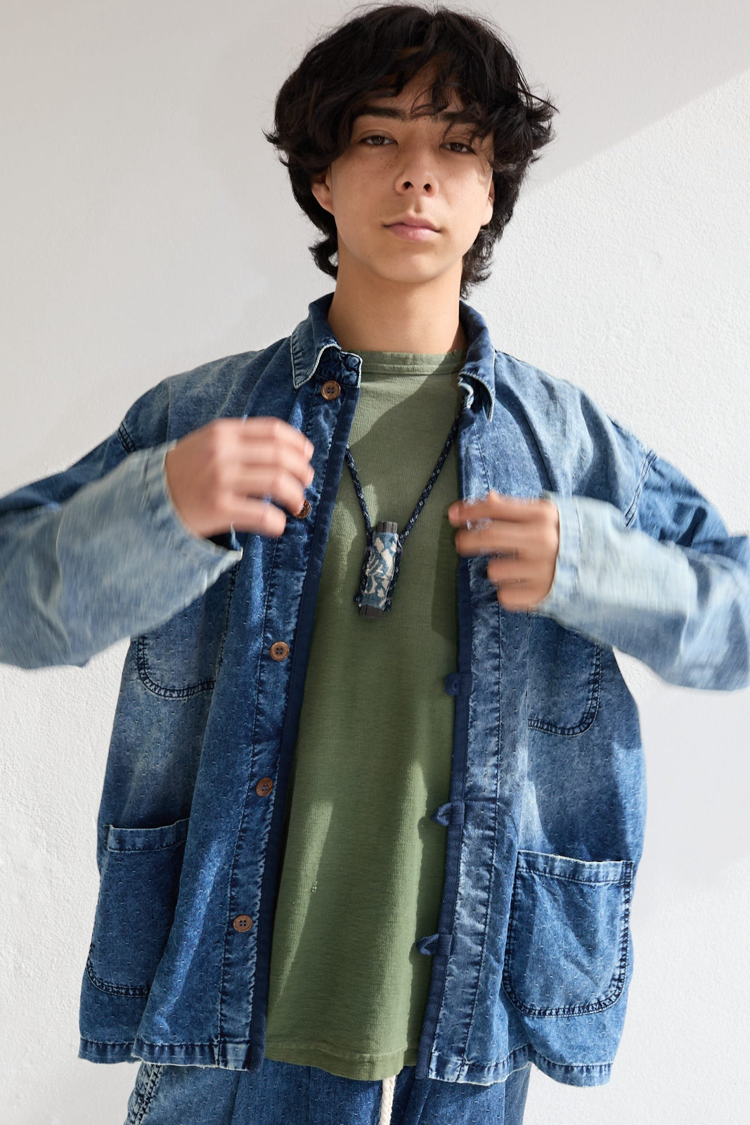 New Saigon 6oz 100% Cotton Indigo Sun Faded