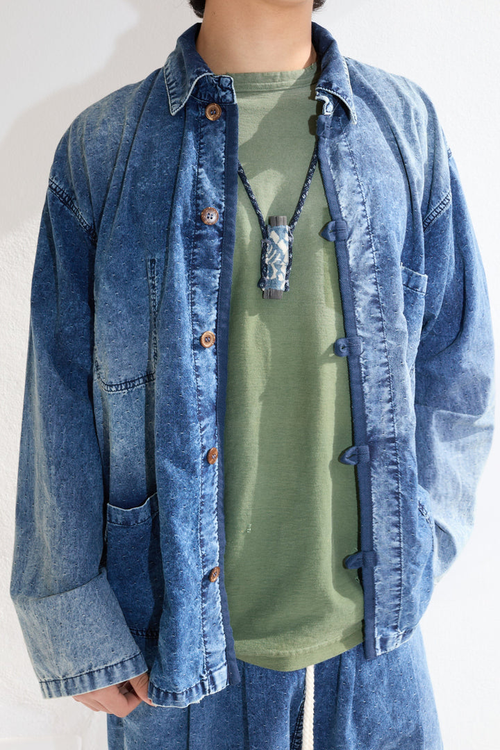 New Saigon 6oz 100% Cotton Indigo Sun Faded
