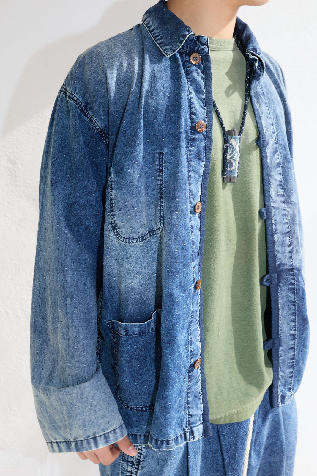 New Saigon 6oz 100% Cotton Indigo Sun Faded