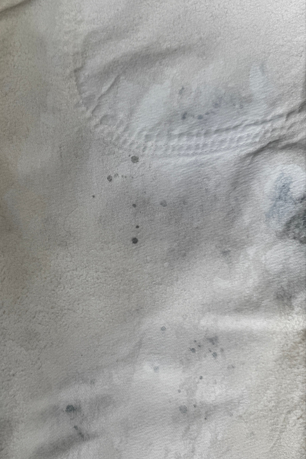 P85 HBT 9oz Linen/Organic Cotton Sun Faded Dye Off White + Paint Splatter