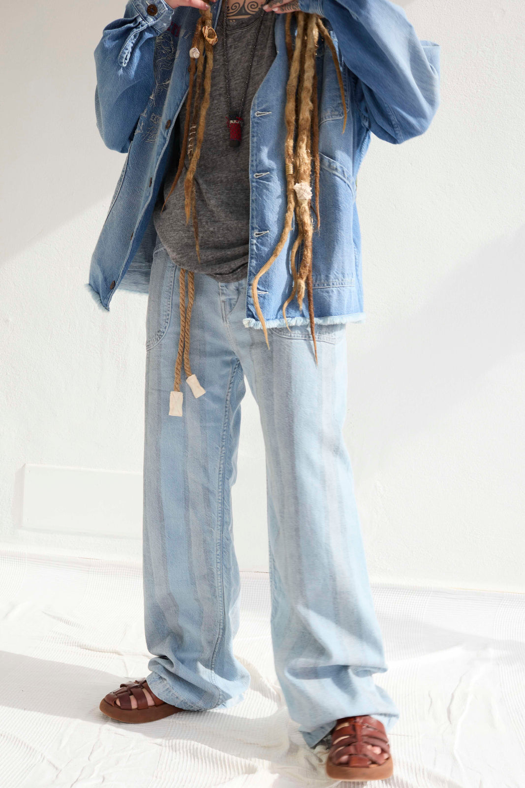 P83 Sailor Laser 9oz Denim Recycled Cotton Sun Faded Wash
