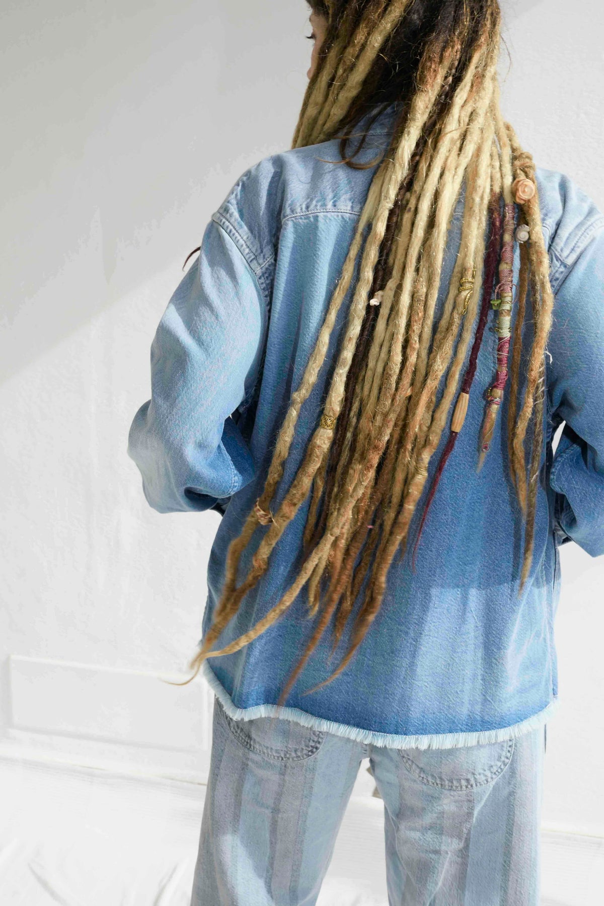 Okinawa GI Embroidery 9oz Denim & Recycled Cotton Sun Faded Wash