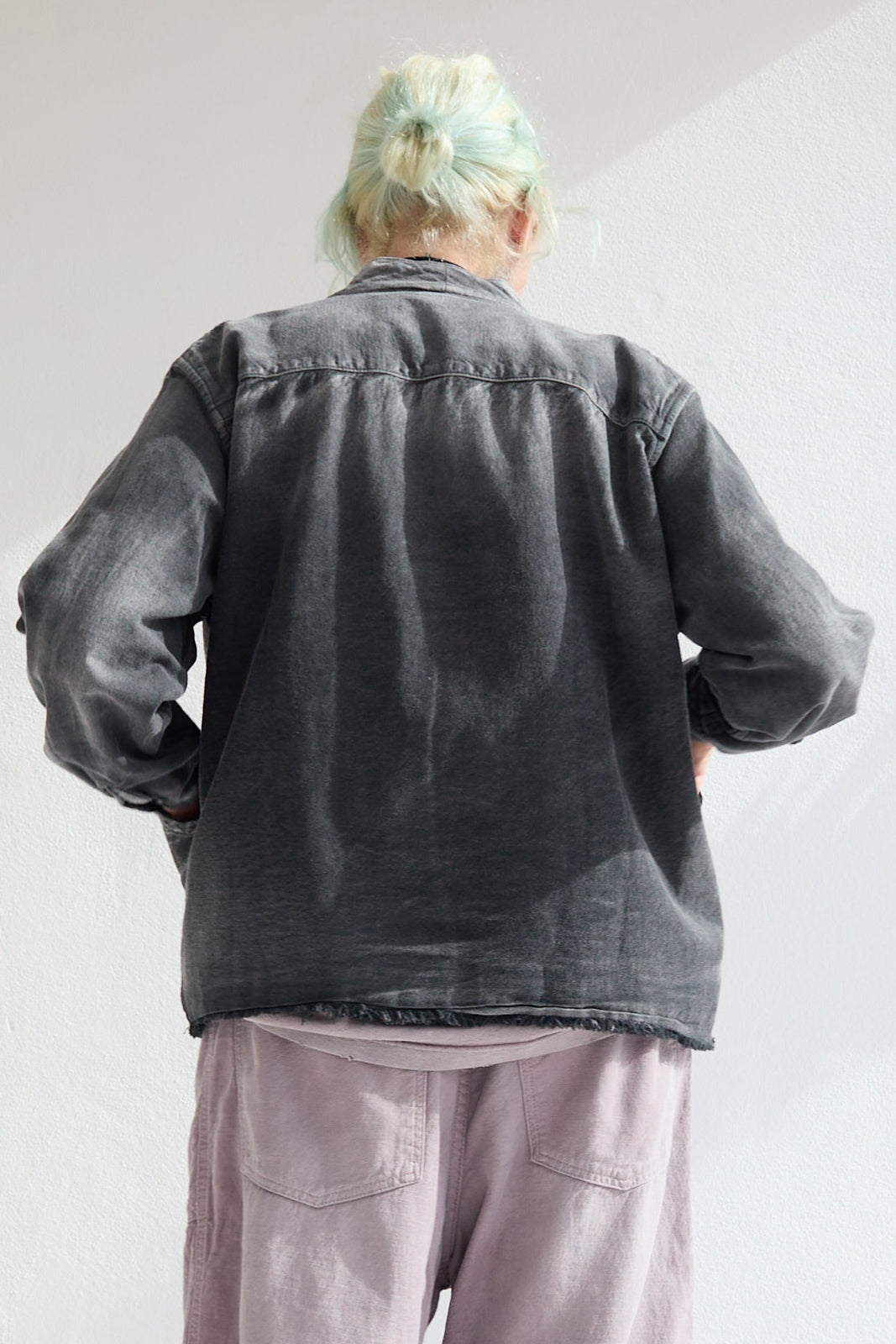 Okinawa 9oz Linen & Organic Cotton Sun Faded Dye Smoke Black