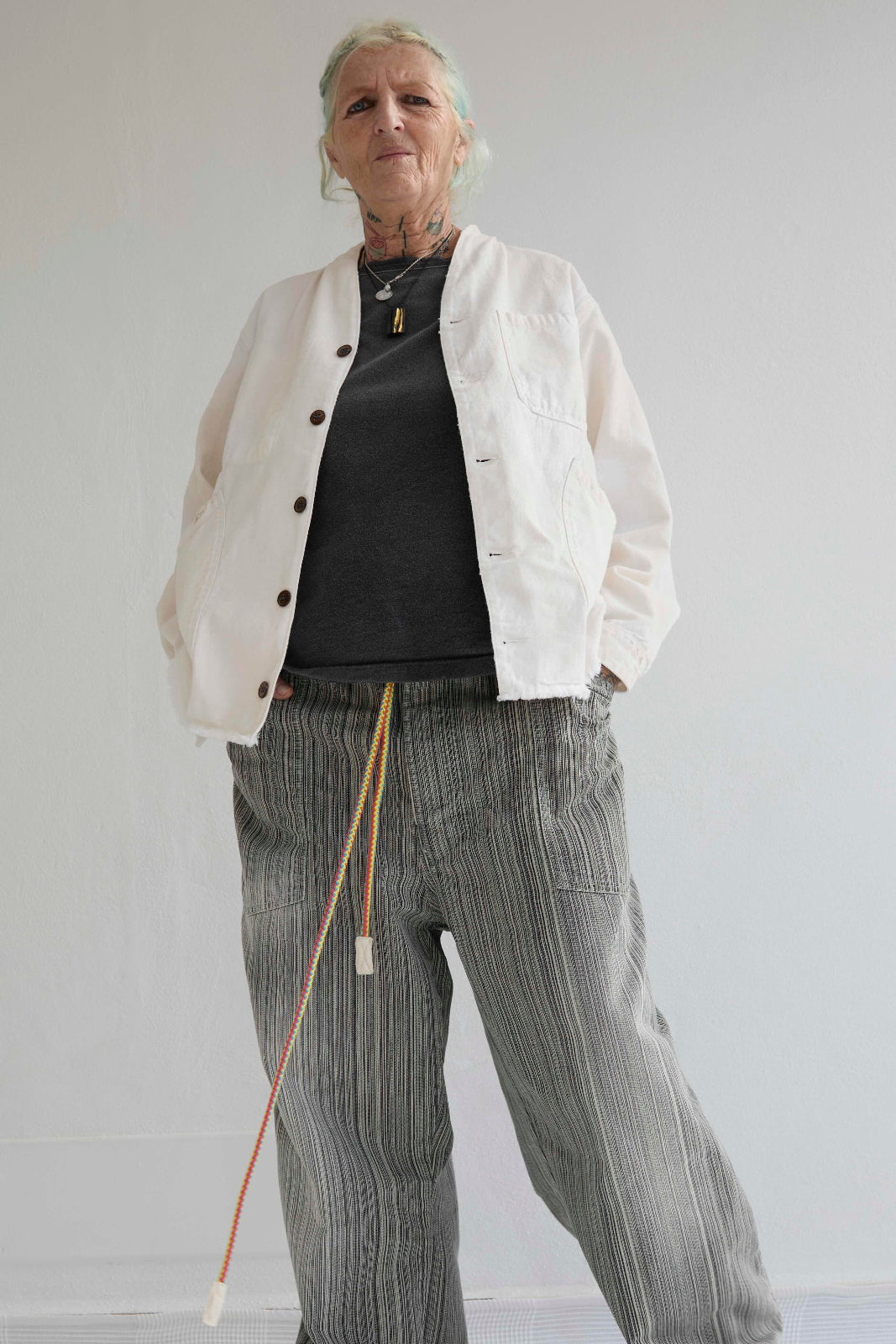 Okinawa 9oz Linen & Organic Cotton Sun Faded - Paint Dye Off White