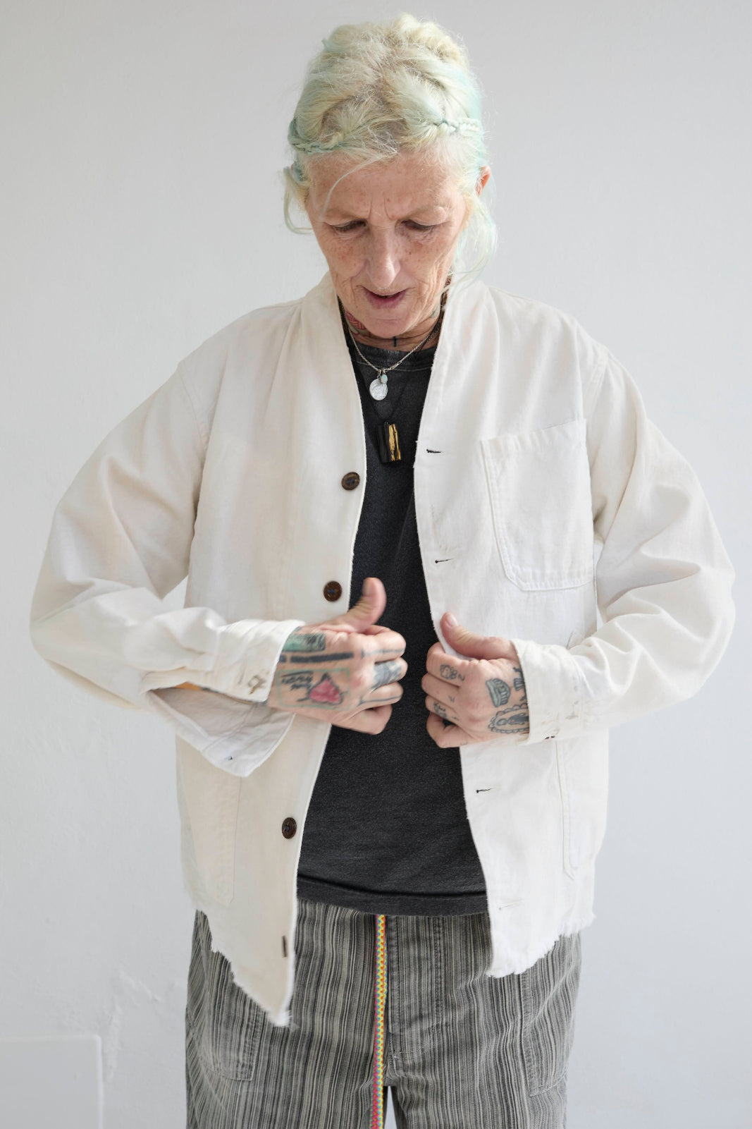 Okinawa 9oz Linen & Organic Cotton Sun Faded - Paint Dye Off White