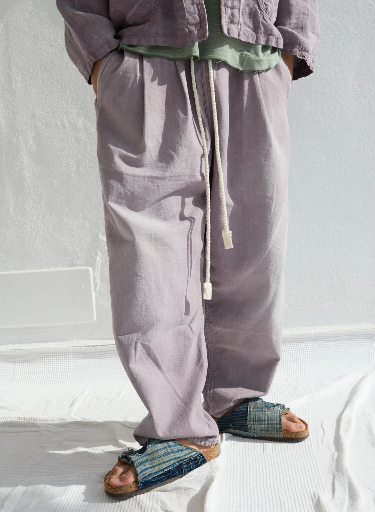 P40 Z Boys 9oz Linen/Organic Cotton Sun Faded Dye Dusty Orchid