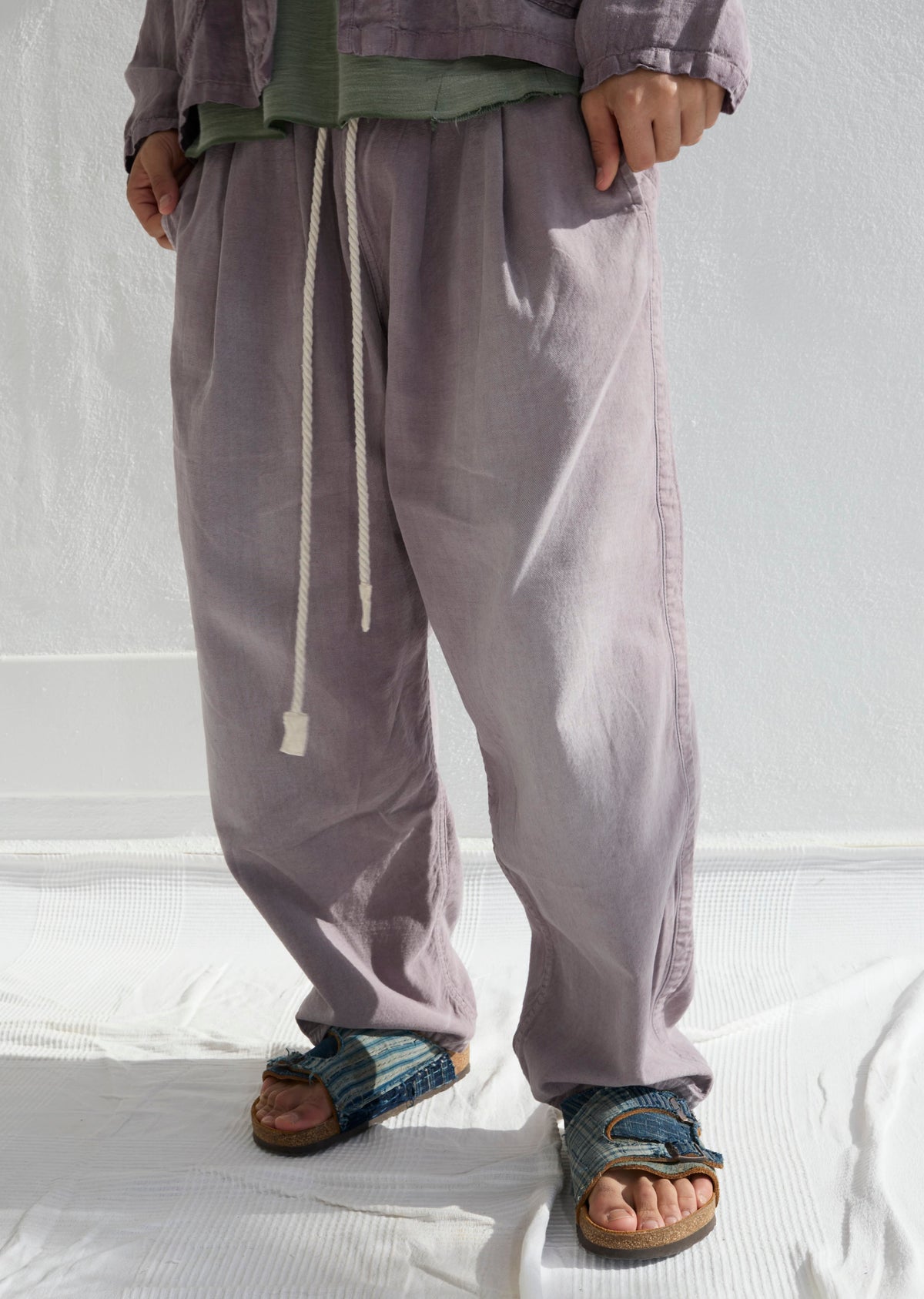 P40 Z Boys 9oz Linen/Organic Cotton Sun Faded Dye Dusty Orchid