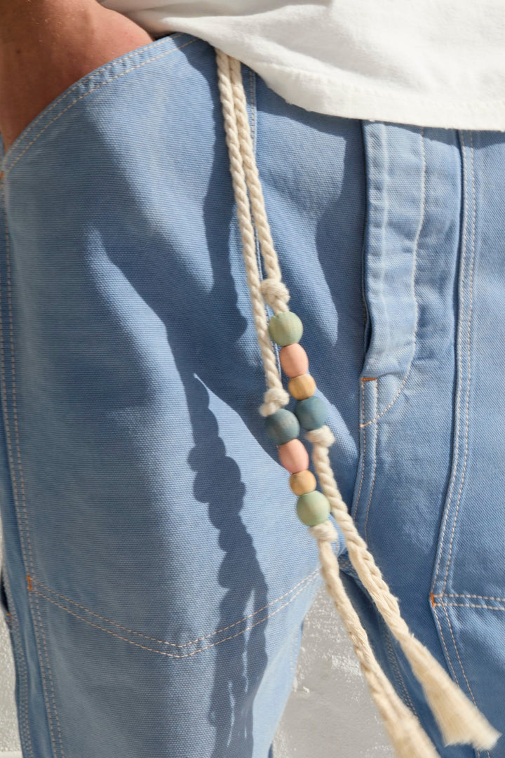 P71 Carpenter 9oz Linen/Organic Cotton Sun Faded Dye Bleu de Travail