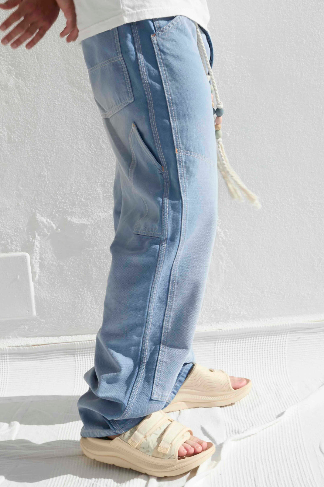 P71 Carpenter 9oz Linen/Organic Cotton Sun Faded Dye Bleu de Travail