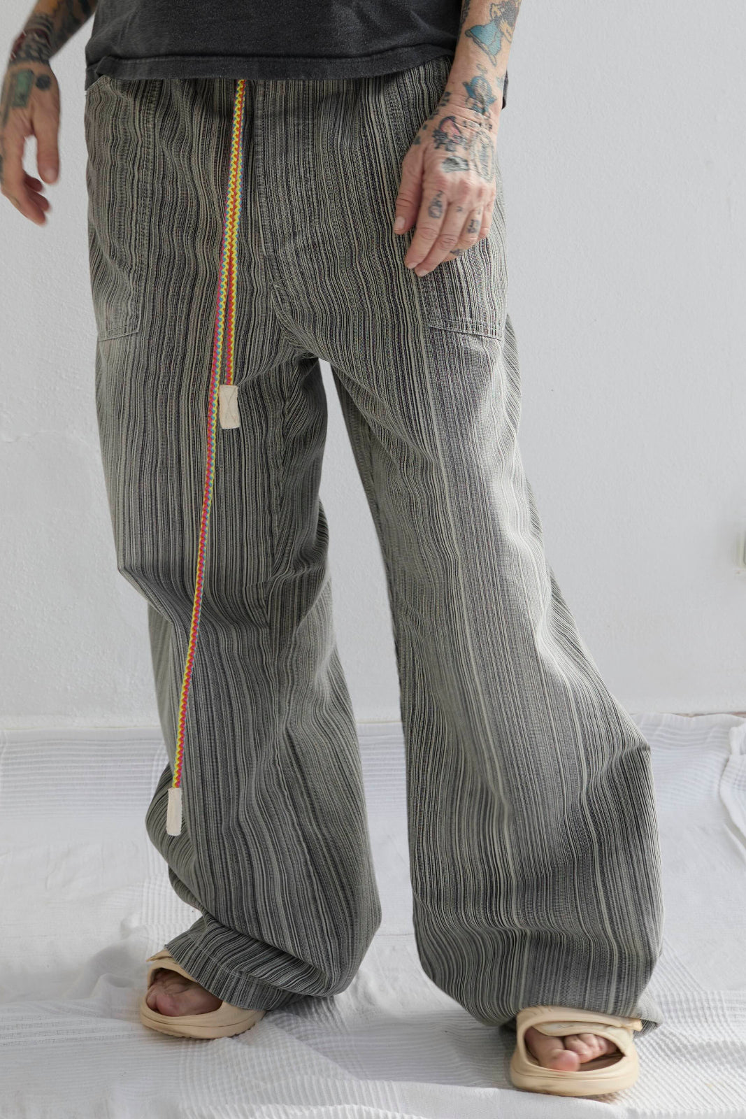 P82 Katmandu 9oz Multi Stripe Sun Faded Dye Khaki