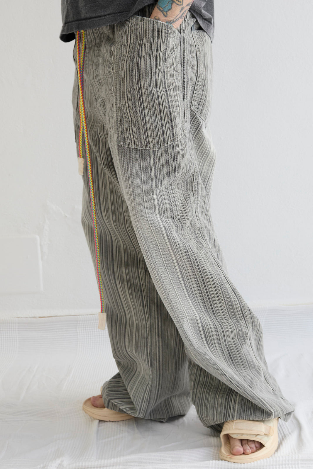 P82 Katmandu 9oz Multi Stripe Sun Faded Dye Khaki