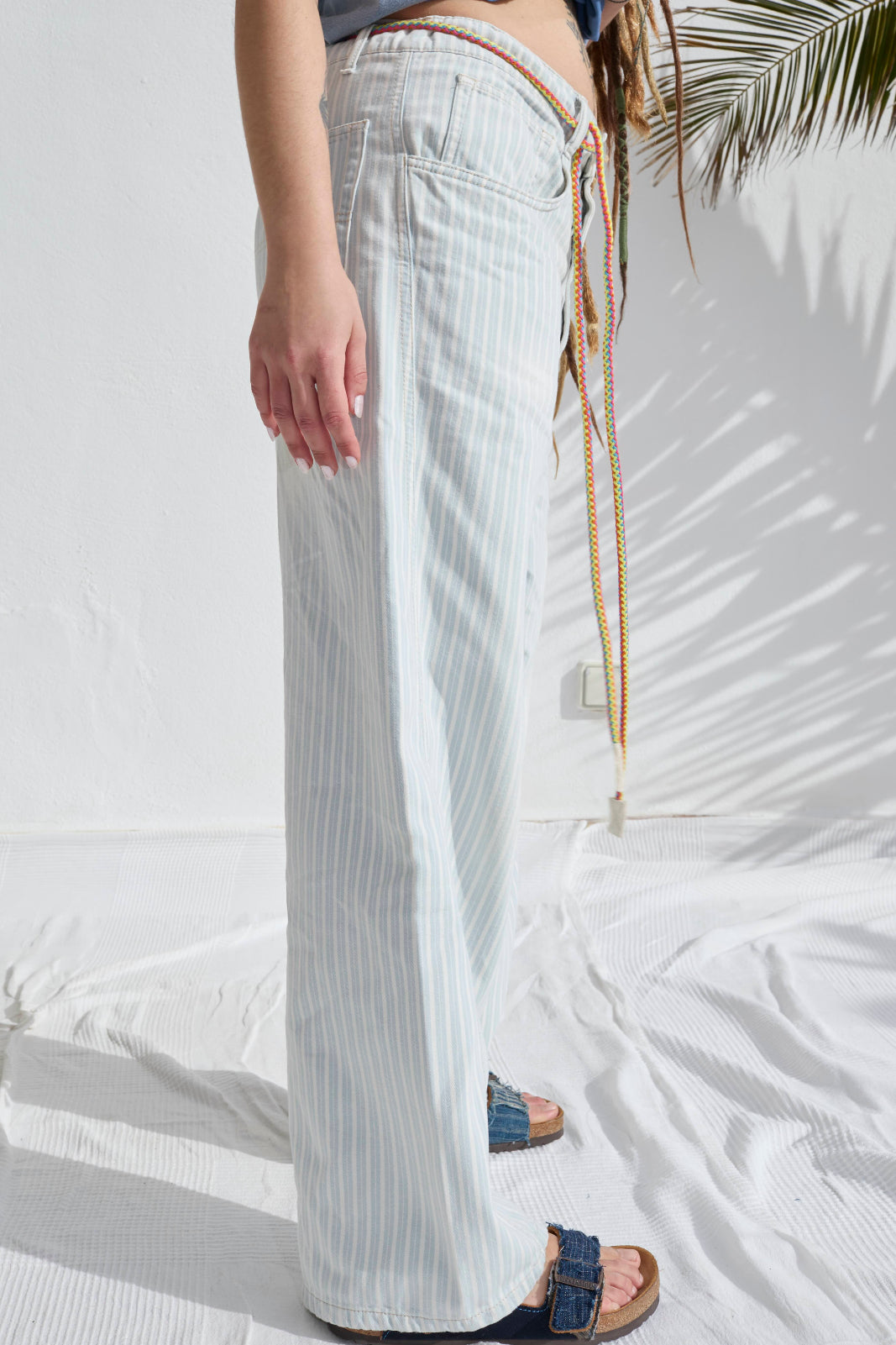 P84 Dungaree 9oz Biarritz Cotton Blue Stripes Sun Faded Wash