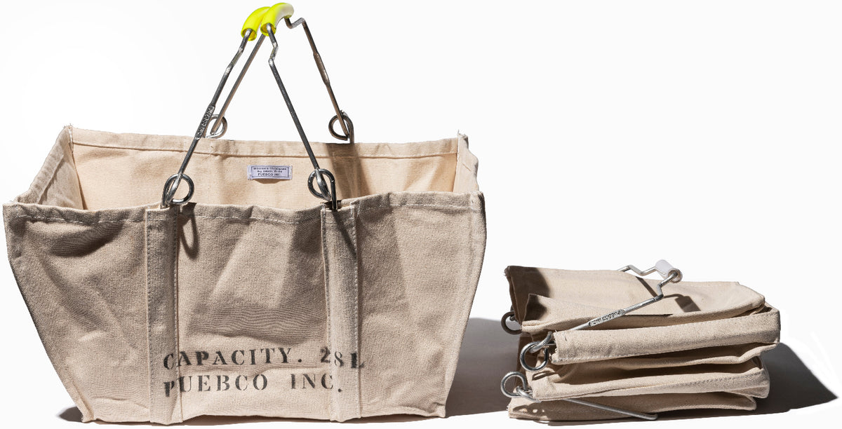 ZZ-110141 Canvas Market Basket Yellow Handles