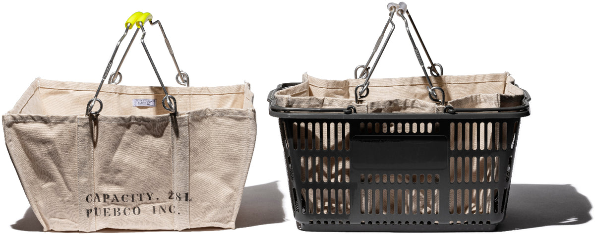 ZZ-110141 Canvas Market Basket Yellow Handles