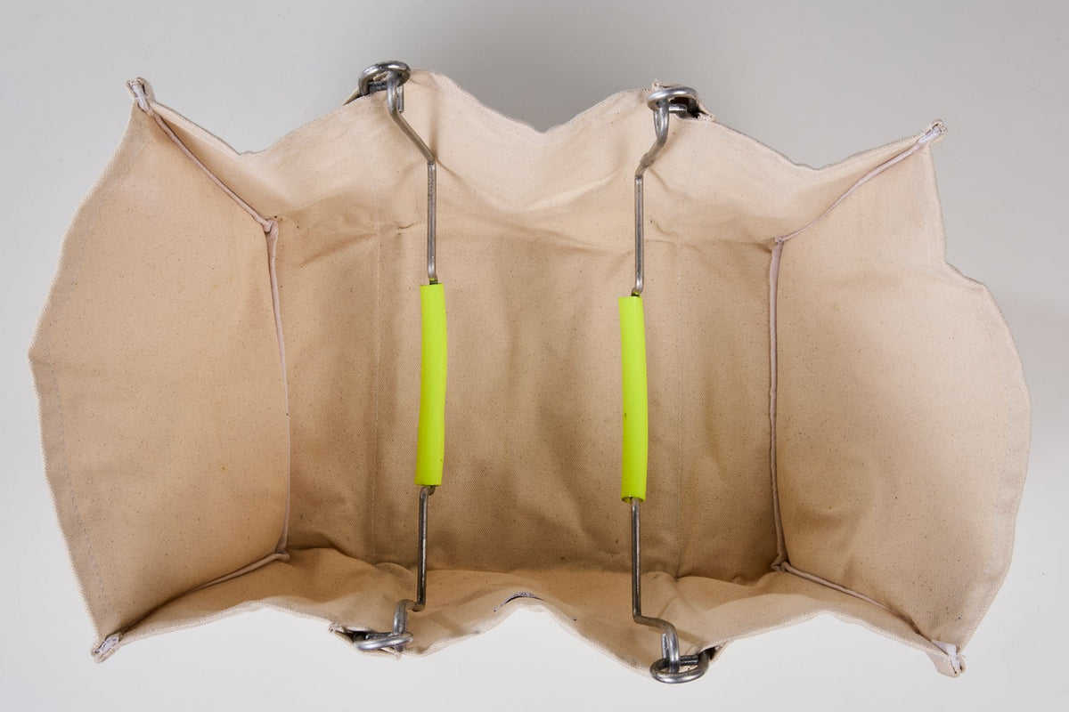 ZZ-110141 Canvas Market Basket Yellow Handles